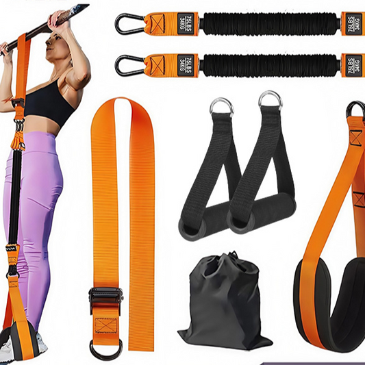 Elastic Pull-Up Assistance Bands with Handles for Home Gym Training