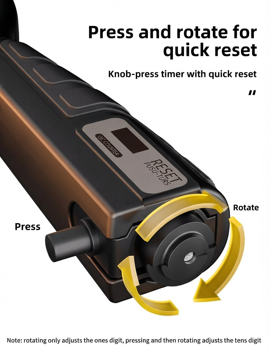 Grip trainer counter reset instructions on a white background